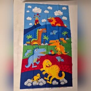 Timeless Treasures Dinosaur Panel HTF Kids Quilt Sewing Fabric 44 x 23.5 Inches
